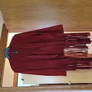 I.N.C International Concepts Faux Suede Fringe Jacket